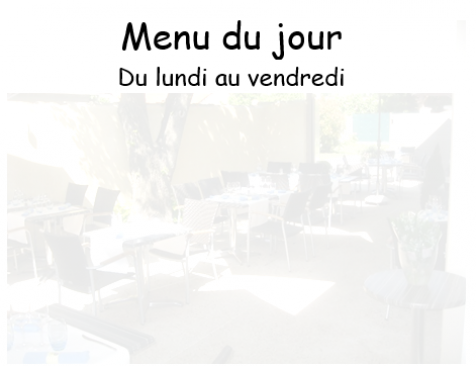 Menu du jour du Lundi 22 au vendredi 26 Avril 2024