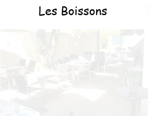 La carte des boissons et de Vins